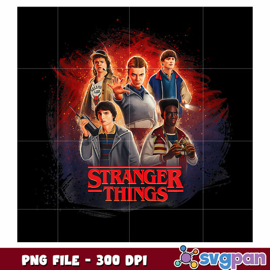 Characters in ST png, netflix movie png png, the upside down png png
