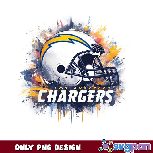 Chargers Watercolor Helmet PNG, Los Angeles NFL, Football Team PNG