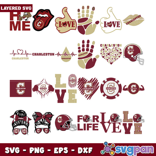 Charleston Cougars SVG Bundle