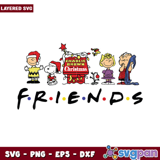 Charlie Brown Christmas Friends SVG Design, Perfect for Holiday Crafts