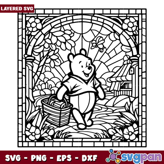 Charming Winnie the Pooh SVG for Kids Craft Projects