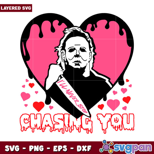 Chasing You SVG Design for Halloween Lovers, Perfect for Decor and Crafts