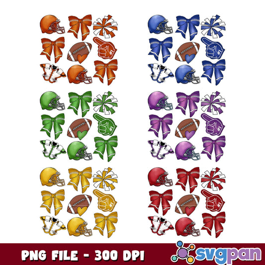 Cheerleader Football PNG Bundle 300 DPI