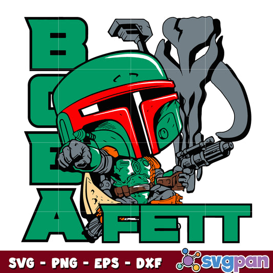 Chibi The Book of Boba Fett Baby Boba Fett svg