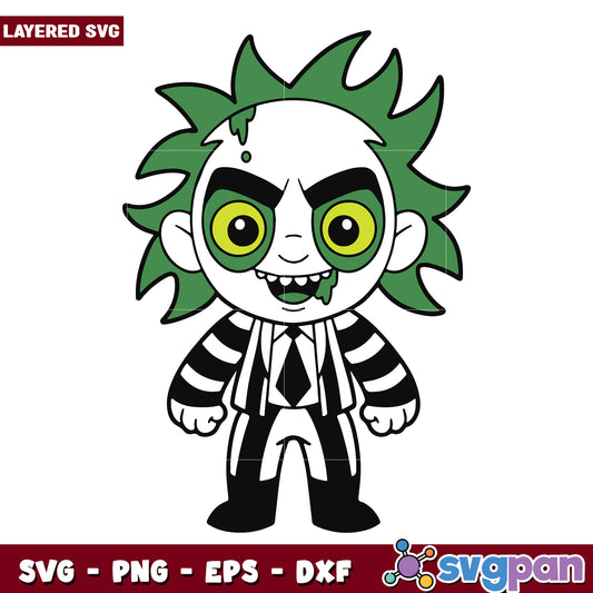 Chibi beetlejuice horror svg, halloween horror nights​ svg, spooky halloween svg