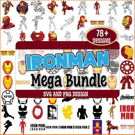 Chibi iron man svg bundle