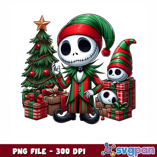 Chibi jack png, christmas characters png, jack skelington png