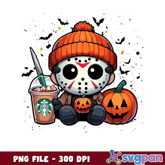 Chibi jason png, halloween decorations png, halloween costumes png