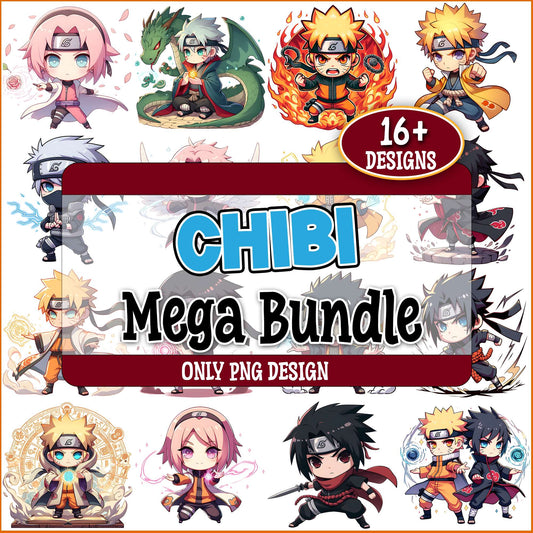 Chibi naruto art png bundle
