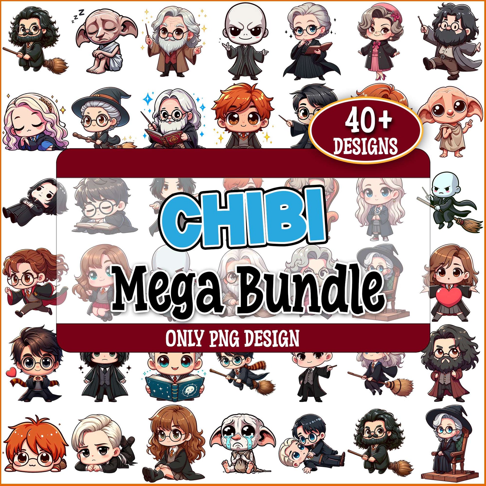 Chibi potter png bundle
