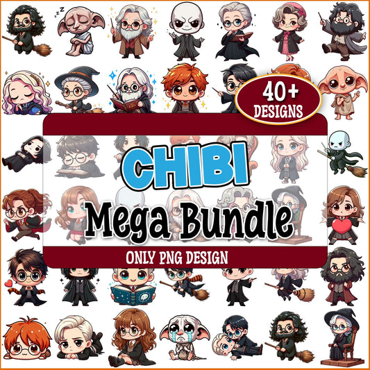 Chibi potter png bundle