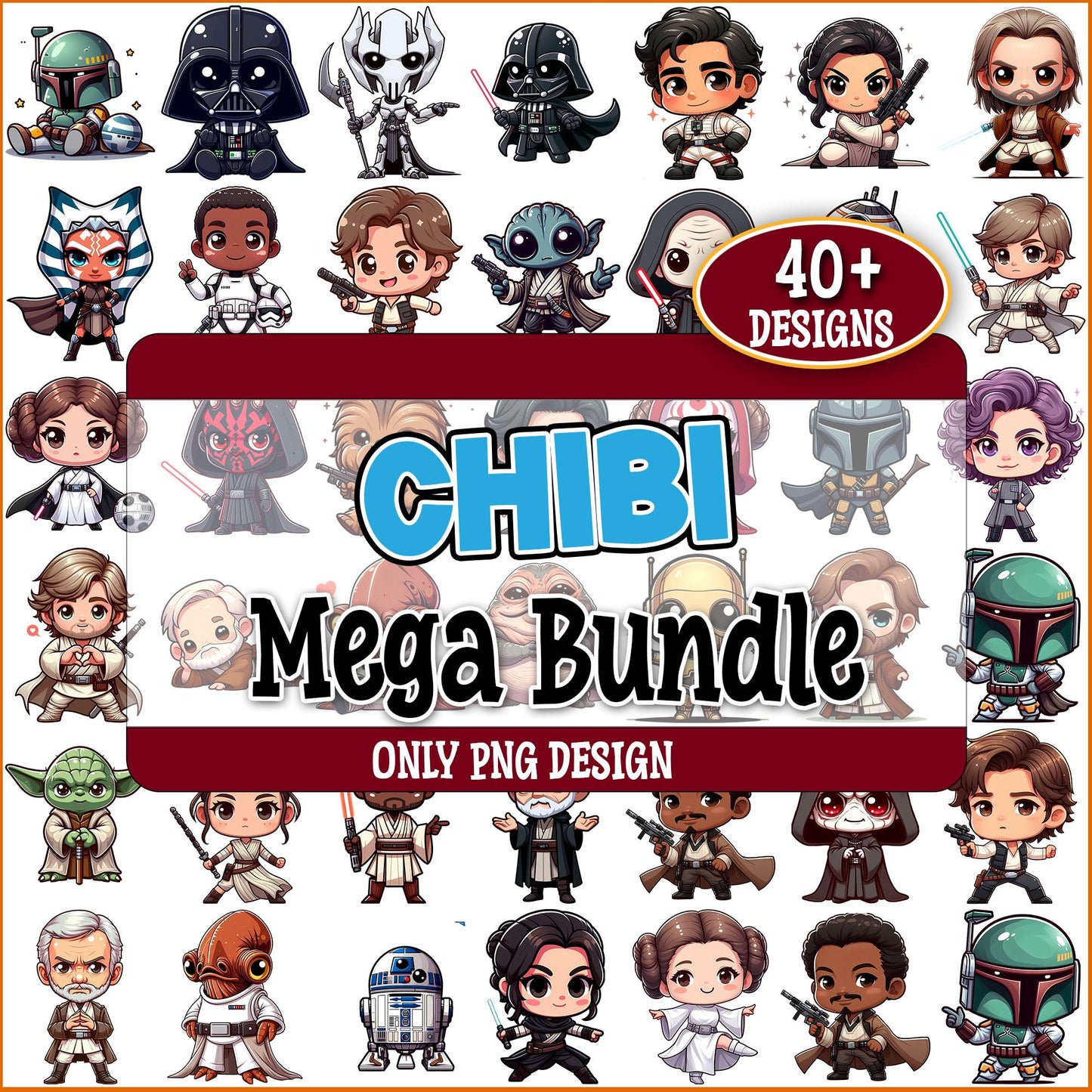 Chibi star wars png bundle
