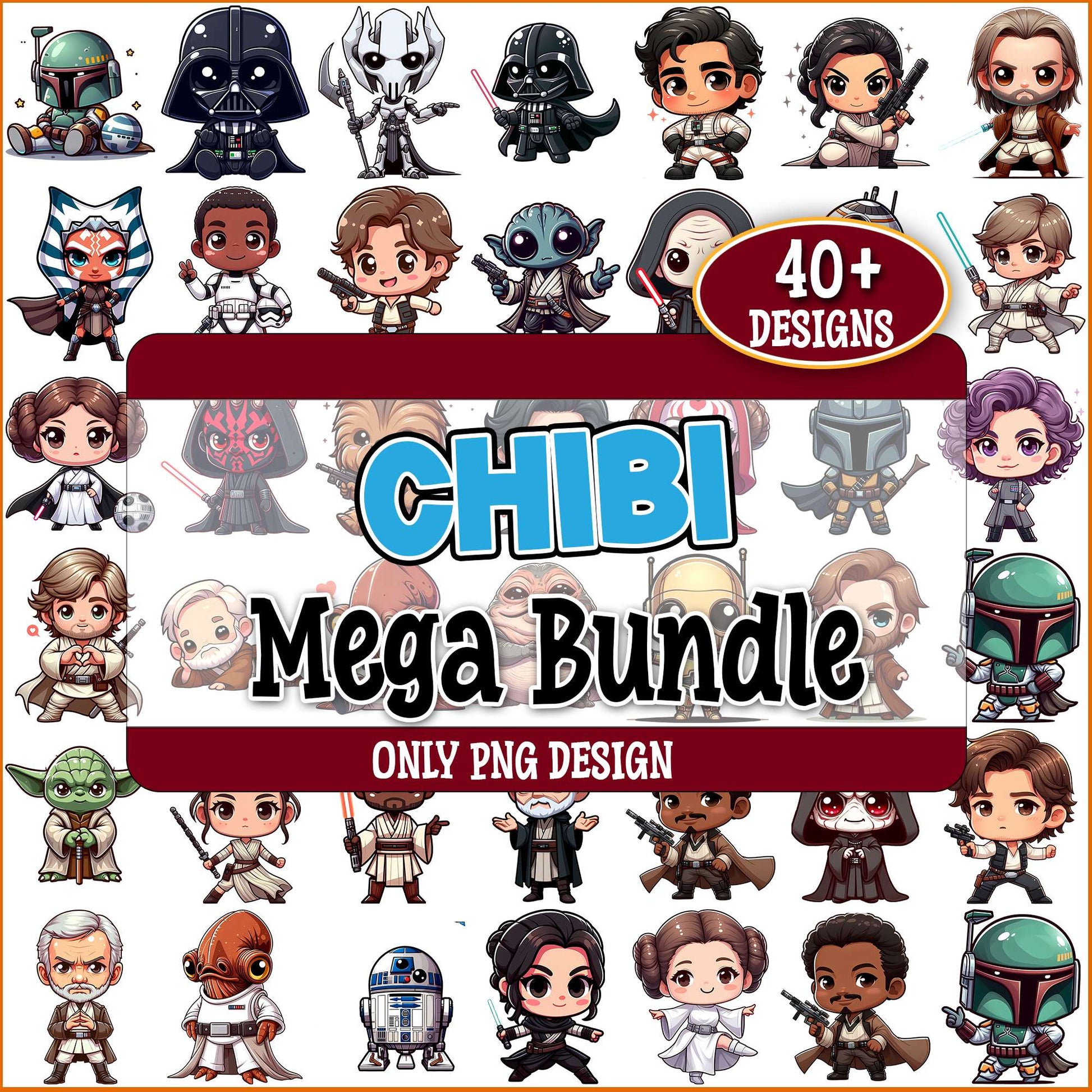 Chibi star wars png bundle