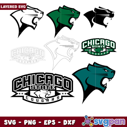 Chicago State Cougars SVG Bundle