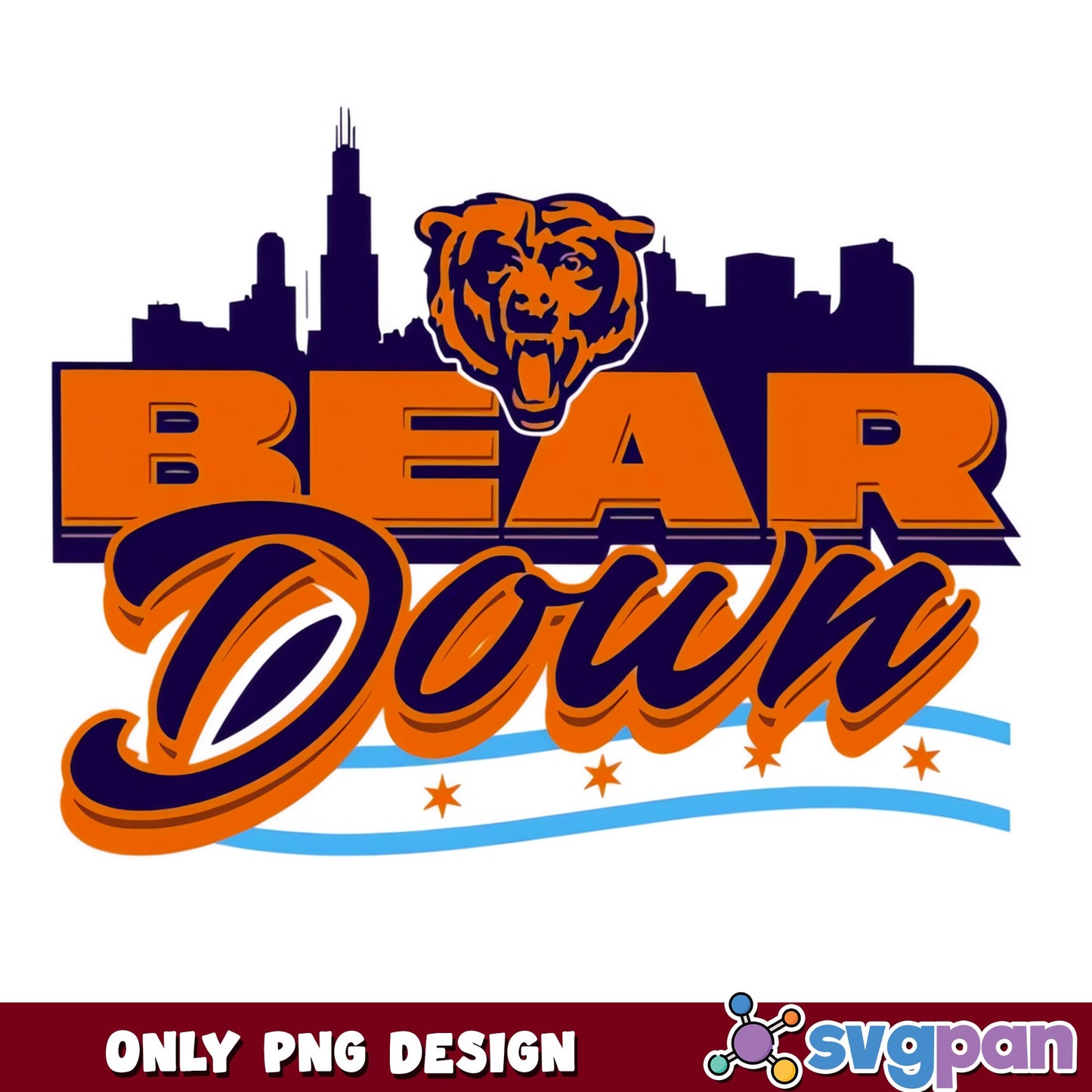 Chicago Bears Bear Down PNG, NFL Football Team PNG, Bears PNG