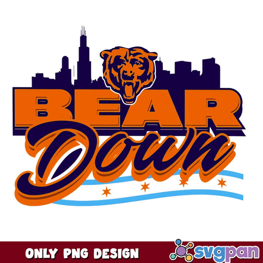 Chicago Bears Bear Down PNG, NFL Football Team PNG, Bears PNG