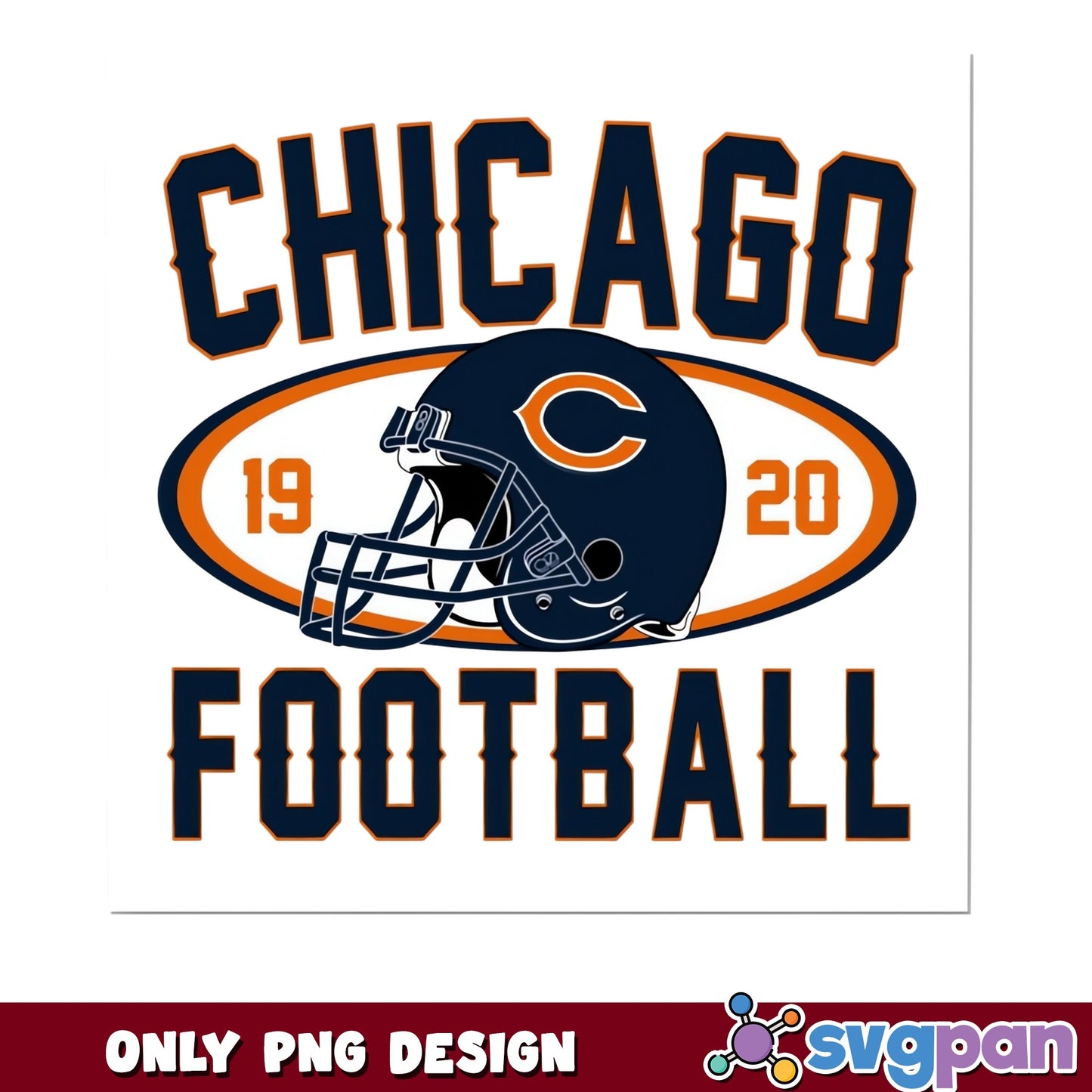 Chicago Bears Football PNG, Chicago Bears 1920 PNG, NFL PNG