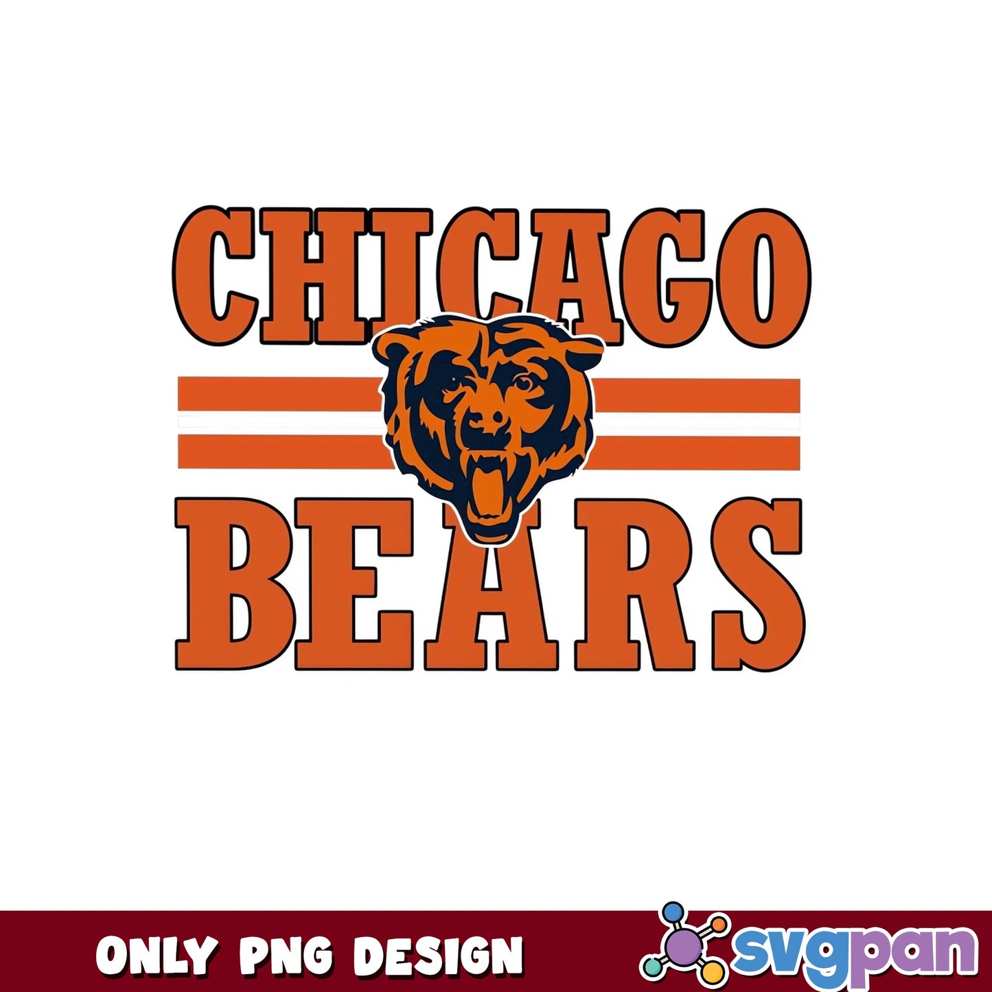 Chicago Bears PNG, NFL Football Team Logo, Bears Fan PNG
