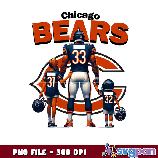 Chicago bears best dad ever design png, nfl bears, american football games png