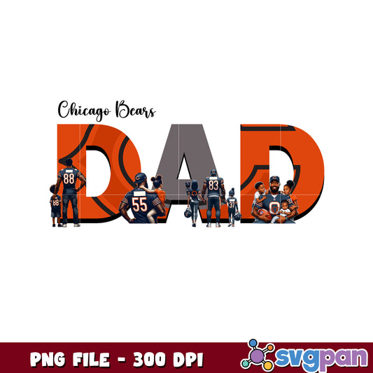 Chicago bears dad png, national football league png, amercan football png