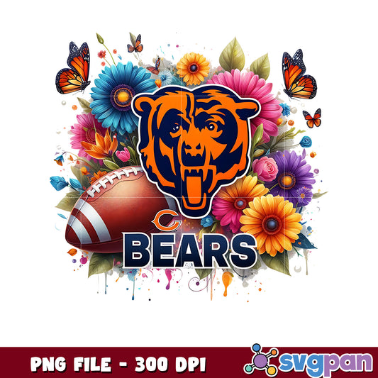 Chicago bears flowers png, nfl games png, american football png