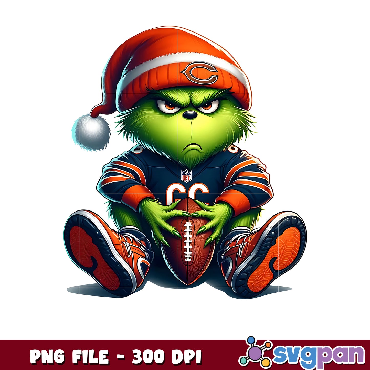 Chicago bears funny grinch png, nfl mvp png, grinch bears png