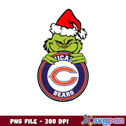 Chicago bears  grinch design png, nfl teams png, super bowl 2025 png