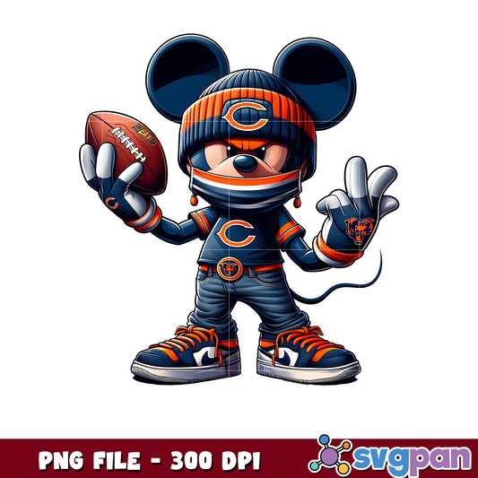 Chicago bears mickey mouse png, mickey mouse nfl​ png, nfl games png