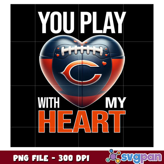 Chicago bears nfl heart png, super bowl 2025 png, nfl games today png