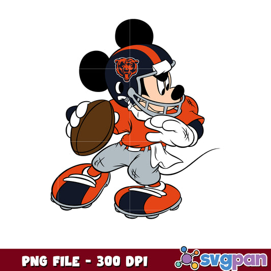 Chicago bears nfl mickey mouse logo png, american football league png, nfl teams png