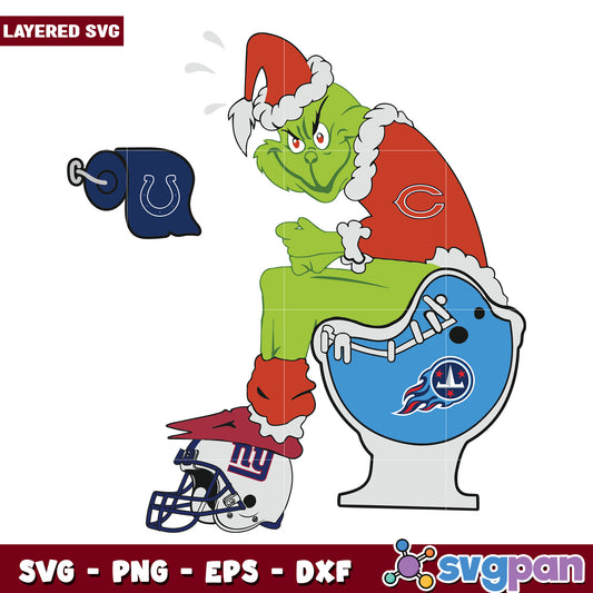 Chicago bears svg, funny grinch svg, grinch nfl​ svg