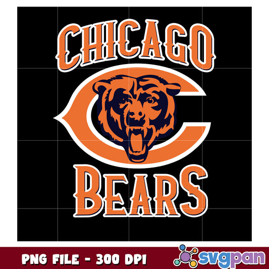 Chicago bears team logo design png, nfl png, american football championship png