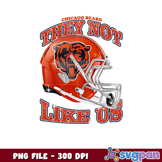 Chicago bears they not like us helmet png, nfl games today, american football games png