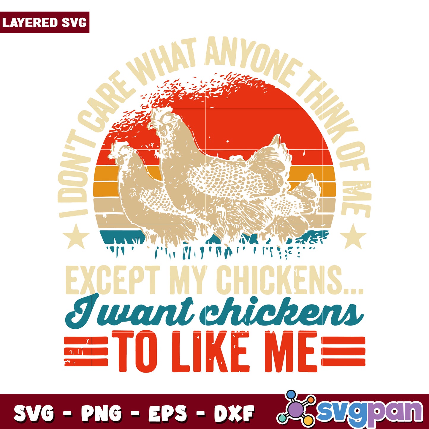 Chickens SVG design for poultry lovers, perfect for humor and fun