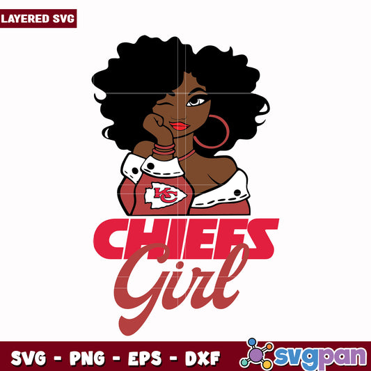 Chiefs Girl svg, nfl teams svg, american football svg