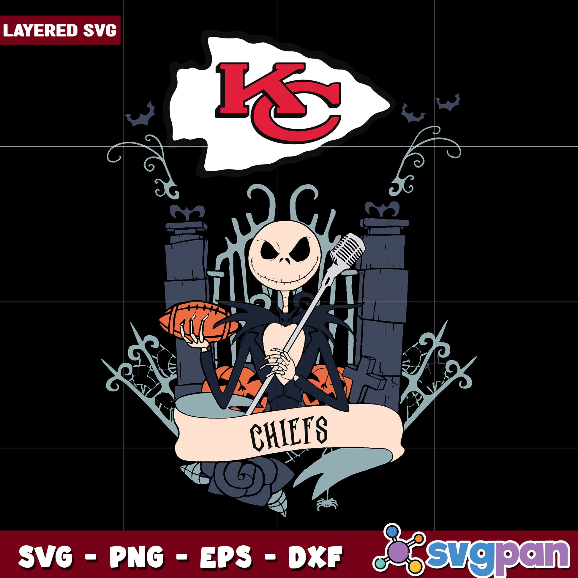 Chiefs Jack Halloween design svg, american football svg, nfl games svg