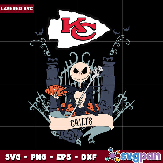 Chiefs Jack Halloween design svg, american football svg, nfl games svg