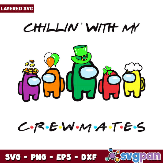 Chillin with my crew SVG design, perfect for fun projects