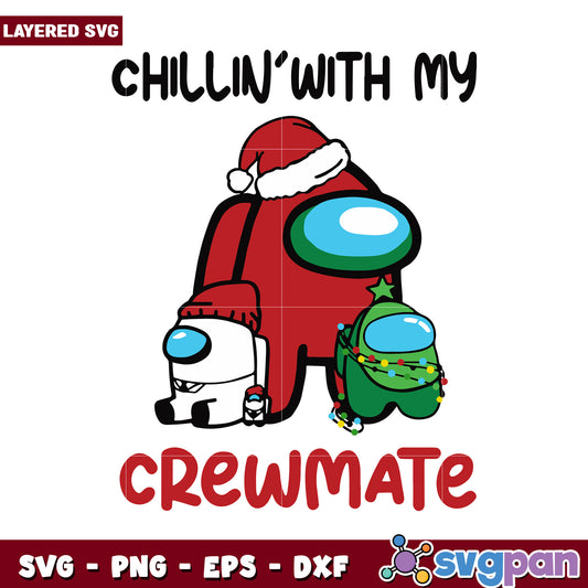 Chillin with my crewmate design for fun crafting projects, perfect for fans