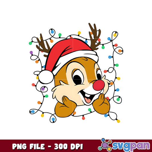 Chip trouble png, christmas png, disney christmas ​png
