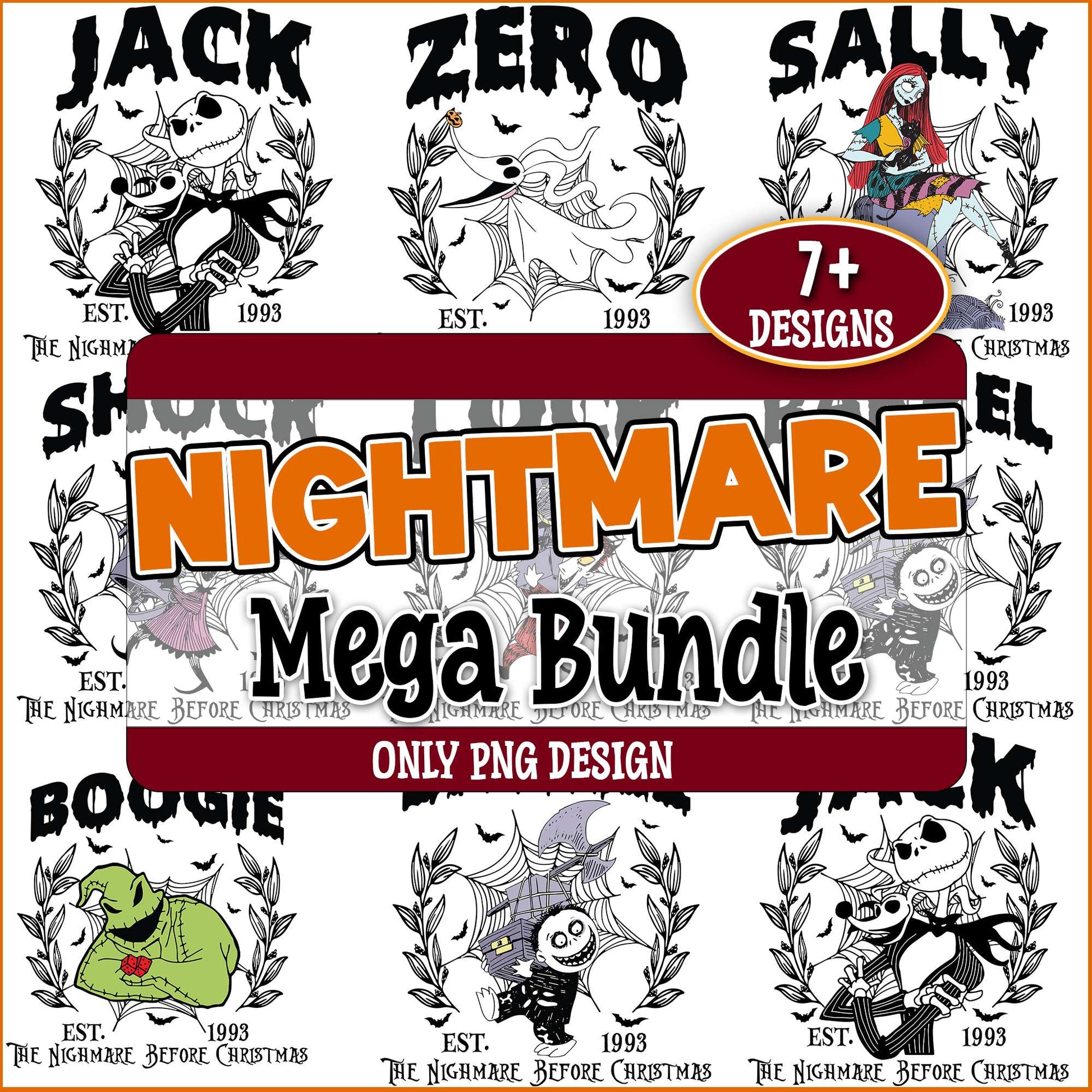 Chistmas nightmare art png bundle