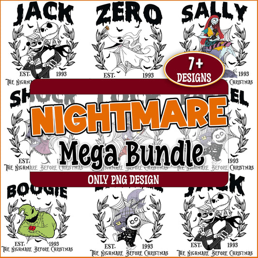 Chistmas nightmare art png bundle