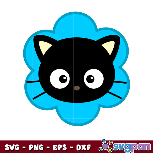 Chococat face flower svg, sanrio hello kitty svg, sanrio cartoon svg