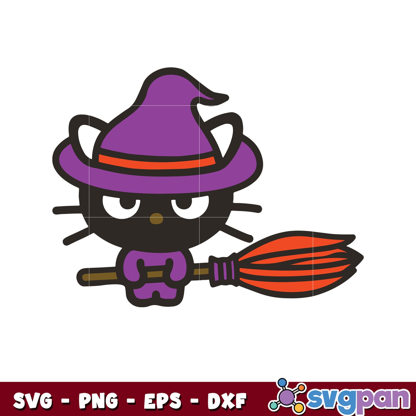 Chococat witch halloween design svg, halloween hello kitty svg