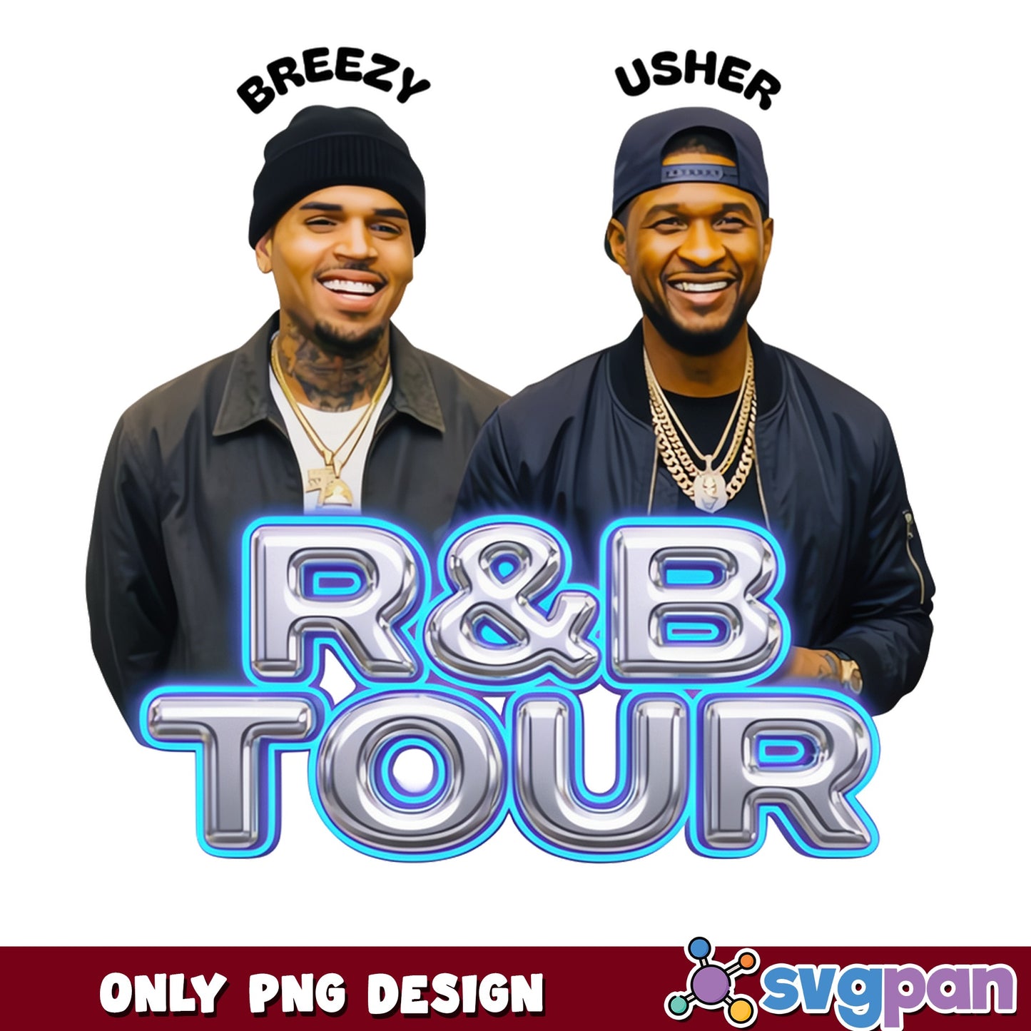 Chris Brown And Usher RnB Tour PNG, Breezy PNG, Music Tour PNG