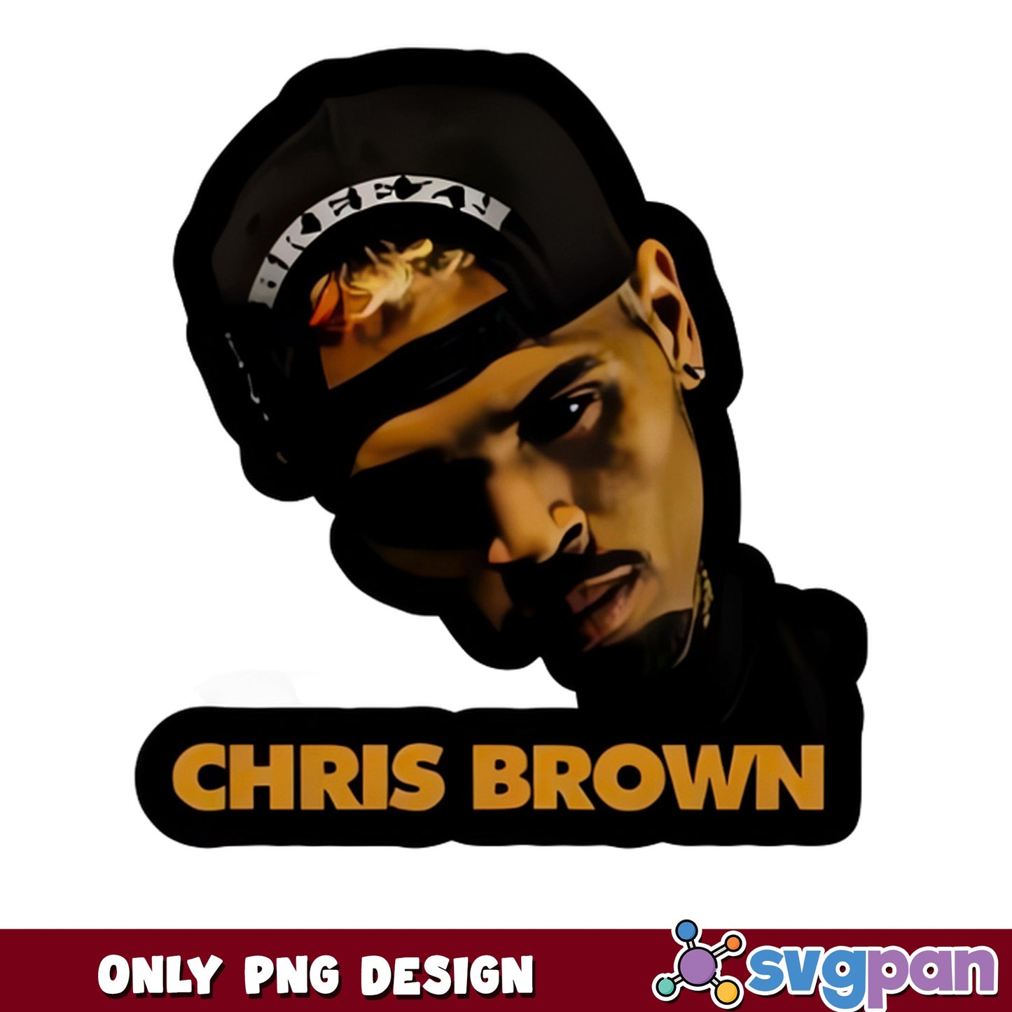 Chris Brown PNG, Breezy Rapper Sticker Design, Music Fan PNG