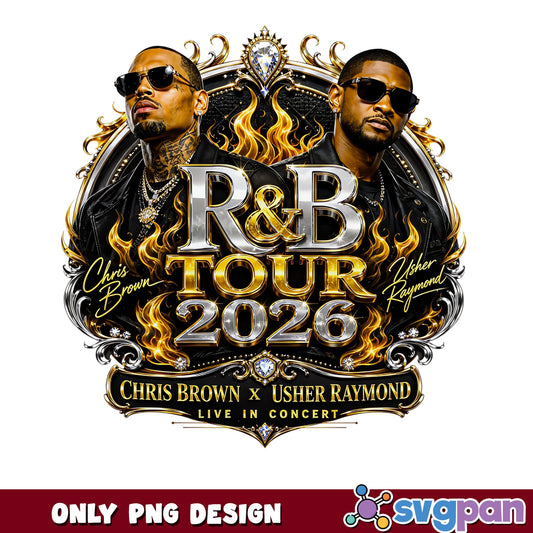 Chris Brown Usher R&B Tour 2026 PNG, Concert PNG, Music PNG
