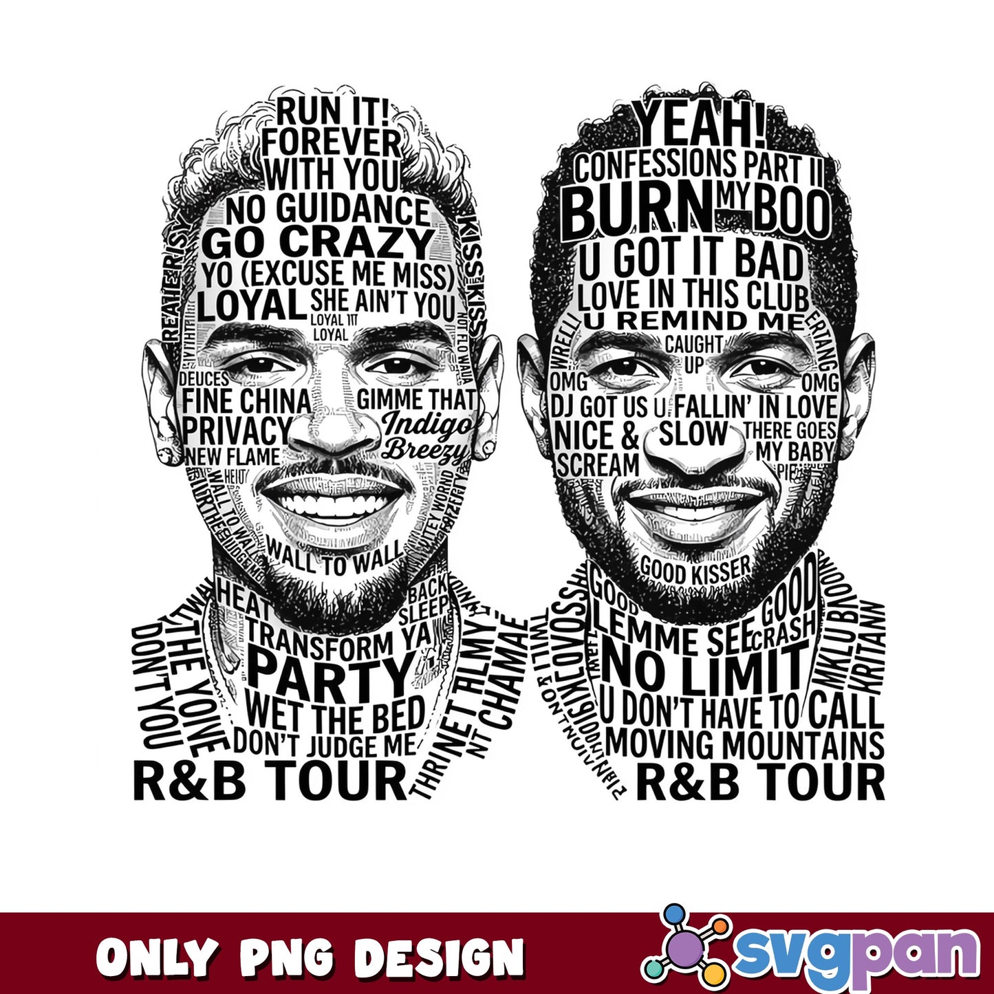 Chris Brown Usher R&B Tour PNG, Rap Music PNG, Hip Hop PNG