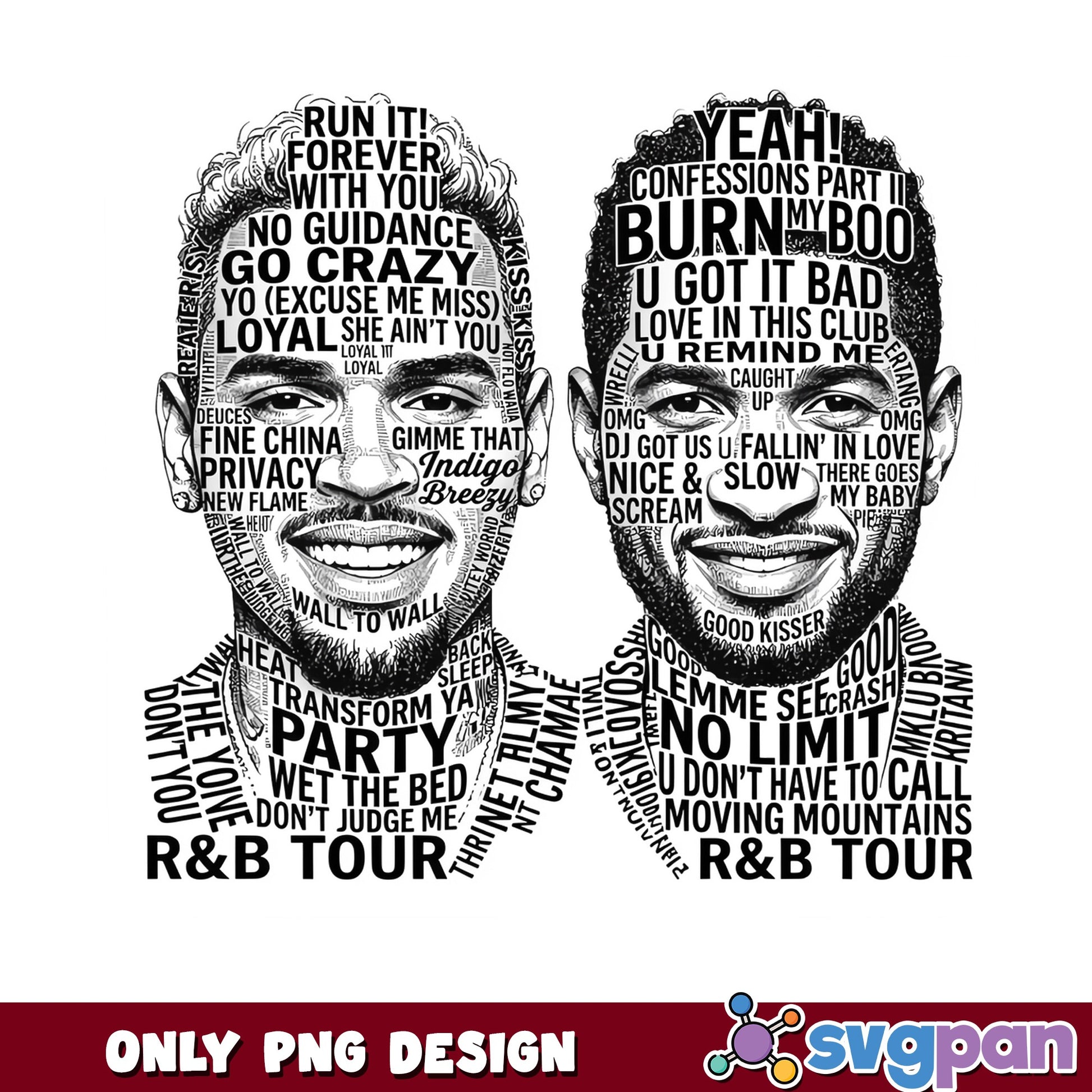 Chris Brown Usher R&B Tour PNG, Rap Music PNG, Hip Hop PNG