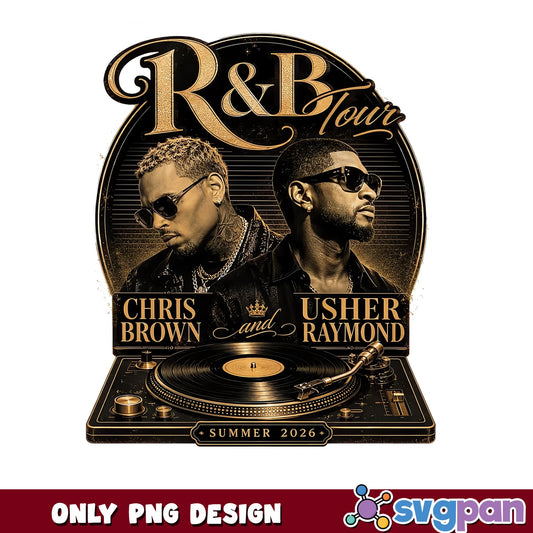 Chris Brown Usher R&B Tour PNG, Summer 2026 PNG, Music Tour PNG